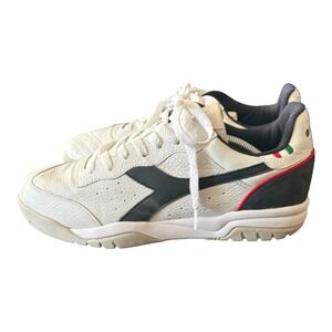 Diadora Heritage B.Elite Mens White Leather Sneakers Italian Flag 10.5 175990